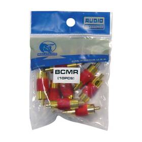 Xscorpion 930148922381 Bcmr Rca Coupler Male Red Bullz Audio 10/bag