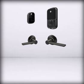 B-yrd256-zw-vl-bsp Yale Home Assure Lock For Sl With Z-wave Black K Suede Key-free Touchsc