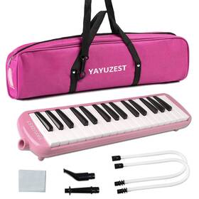 Yayuzest 750707330114 32 Keys Melodica Instrument Soprano Air Pink