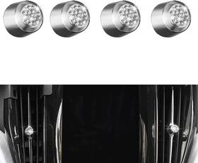 Srhgmhj-257453 Yboueo 4pcs Bling Crystal Silver Air Conditioner Ac Climate Control Switch Knob Diam
