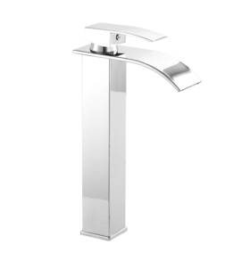 8311h-c Yccuza Chrome Bathroom Vessel Sink Faucet Waterfall Tall Single Hand
