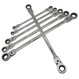 R004 Yctmall Metric 12 Sizes Extra Long Gear Ratcheting Wrench Set 8mm-19mm Made Of Chro