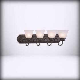 4994-4db Yosemite Home Decor For - 35-inch 4 Bathroom Dark Brown Vanity Light