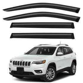 Yd-298 Yqautec Window Visors Rain Guards For 2014-2023 Jeep Cherokee Out-channel Ven