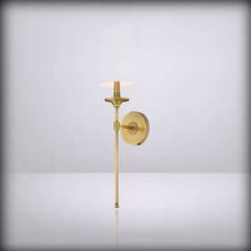 807-1s-rb-wh Z-lite 1 Light Wall Sconce Brass 26x6.75x5.5