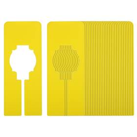 Zaplyte 724117237639 30pcs Clothes Dividers Clothing Rack Rectangle Separator Yellow