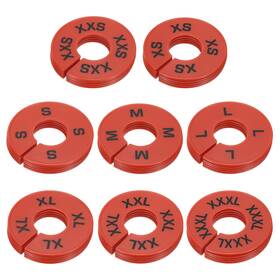 Zaplyte 781954071925 40 Pack Round Clothes Dividers For Hanging 8 Sizes Red