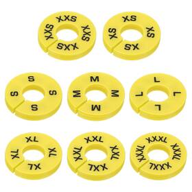 Zaplyte 781954071949 40 Pack Round Clothes Dividers For Hanging 8 Sizes Yellow