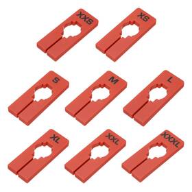 Zaplyte 781954072021 40 Pack Rectangle Clothes Dividers For Hanging 8 Sizes Red