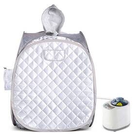 41.7in-height Zonemel 781827240717 Portable Steam Sauna For Home Personal Full Silver