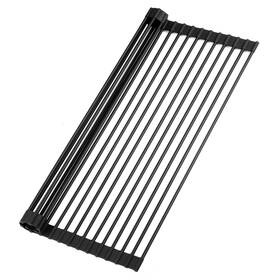 Zulay Kitchen 093674187832 20.5 Inch X 13 Roll Up Drying Rack - Silicone-coated Stainless Steel Over