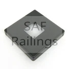 Stainless Steel T316 Black Coated Base Plate Cover For Square Post Railing. Fixed Price $14.00.