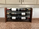 Wine Rack Counter Top New Wood Measures 27 Wide X 15 High 5.5 Elegant. Fixed Price $49.99.