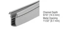 Glazing Vinyl 9/16" Channel Depth 11/32" Metal Opening -1000' Roll By. Fixed Price $670.00.