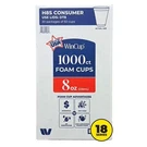 Wincup Foam Drink Cups 18 Series, White, Oz., 1000 Ct With Free Shipping Us. Fixed Price $42.99.