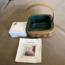 Longaberger 2003 Holiday Helper Basket W/post-its 5X5X2. Fixed Price $13.50.