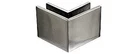 Crl Brushed Stainless Steel 2-1/2 X 90 Degree Outside Square Mall Front. Fixed Price $100.00.