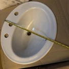 New Kohler K-2196-8-0 Pennington Self-rimming Bathroom Sink, White. Fixed Price $60.00.