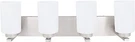 Aspen Creative Satin Nickel 62221 Four Metal Bathroom Vanity Wall Light Fixture. Fixed Price $94.95.