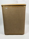 Vintage Redmon Wicker Hamper With Solid Wood Oak Mid-century Laundry Basket. Fixed Price $145.00.