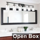 Melucee 6 Bathroom Wall Vanity Light, Black/brushed Nickel. Fixed Price $162.07.