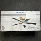 Kichler 330000NI 52IN Protruding Mount Walnut Blades Ceiling Fan Brushed Nickel. Fixed Price $268.84.