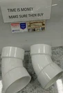 Lotof 2) Nibco 4806 Ell 3" Pvc Dwv Street /45 Elbow Sch 40/ Plumbing (9EB1UP. Fixed Price $29.99.