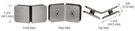 Crl Brushed Nickel Traditional 135 Degree Glass Clamp. Fixed Price $42.02.