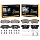 High Performance Front & Rear Ceramic Brake Pads Fits Honda Cr-v Element. Fixed Price $44.27.