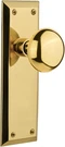 Nostalgic Warehouse New York Plate Knob Double Dummy Polished Brass Surface. Fixed Price $164.00.