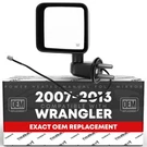 Power Door Mirror, Driver Side For Jeep Wrangler - Heated, Manual Fold, Flat. Fixed Price $63.99.