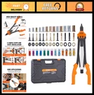 Rivet Kit 16" Semi-auto Tool, 186PCS Nuts, 13PCS Mandrels, M3-M. Fixed Price $86.99.