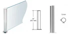 Crl Brushed Stainless Steel 18" Round PP08 Counter/partition Corner Post. Fixed Price $227.78.