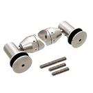 Crl RB50FPS Polished Stainless Double Arm Fixed Fitting Set For 1/2" Glass. Fixed Price $194.50.