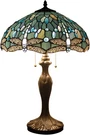 Sea Blue Tiffany Dragonfly Lamp - Stained Glass Bedside Light For Home Decor. Fixed Price $316.99.