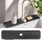 Aizoe Silicone Sink Splash Guard Faucet Mat 23.6IN Black Kitchen Bathroom. Fixed Price $14.00.