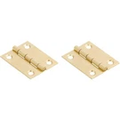 National Hardware N211359 V1802 1-1/2" X 1-1/4" Hinge Solid Brass Finish Pair. Fixed Price $6.84.