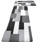 White Grey Black Kitchen Rugs And Mats Set Of 2 Modern Abstract Art Cushioned.... Fixed Price $42.92.