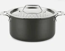 All-clad HA1 Hard Anodized Nonstick Stockpot, Multi-pot With 6 Quart, Black. Fixed Price $70.00.