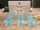 Beautiful Sky Blue Turquoise Aqua Goblets/glasses - Set Of 6 Handmade Abigails. Fixed Price $25.00.