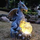 Rctticuu Solar Dragon Garden Statues Outdoor Decor, Resin Figurine. Fixed Price $39.81.