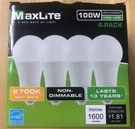 Bulbs Maxlite Led Light 15-WATT 100 Replacement 2700K Soft White 1600. Fixed Price $42.99.