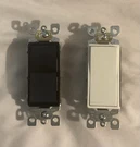 Leviton Decora Switch Bundle (1) Single Pole White 5601 & 3-WAY Black 5603. Fixed Price $14.00.