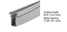 Glazing Vinyl 9/16" Channel Depth 11/32" Metal Opening -1000' Roll Gray. Fixed Price $556.71.