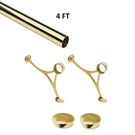 Lavi Industries LB-00-FR1004/2 Ft Solid Brass Bar Foot Rail Kit. Fixed Price $255.84.
