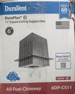 M&g Duravent Chimney Ceiling Support Box CECOMINOD098256 6DP-CS11, Black. Fixed Price $55.00.