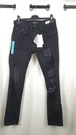 Pull & Bear Slim Fit Distressed Straight Leg Black Jeans W32 L33 CR065 Aa 02. Fixed Price $53.29.