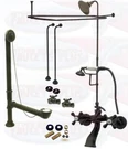 Oil Rubbed Bronze Clawfoot Tub Kit W/shower Riser, Enclosure & Drain. Fixed Price $1328.99.