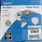 New Box Aspects Madison 3-LIGHT Led Fixed Track Lighting Kit. Fixed Price $25.44.