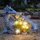 Rctticuu Solar Dragon Garden Statues Outdoor Decor, Resin Figurine. Fixed Price $39.81.